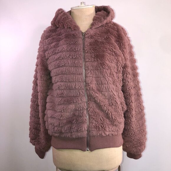 Love Tree Pink Fuzzy Jacket - Picture 1 of 5